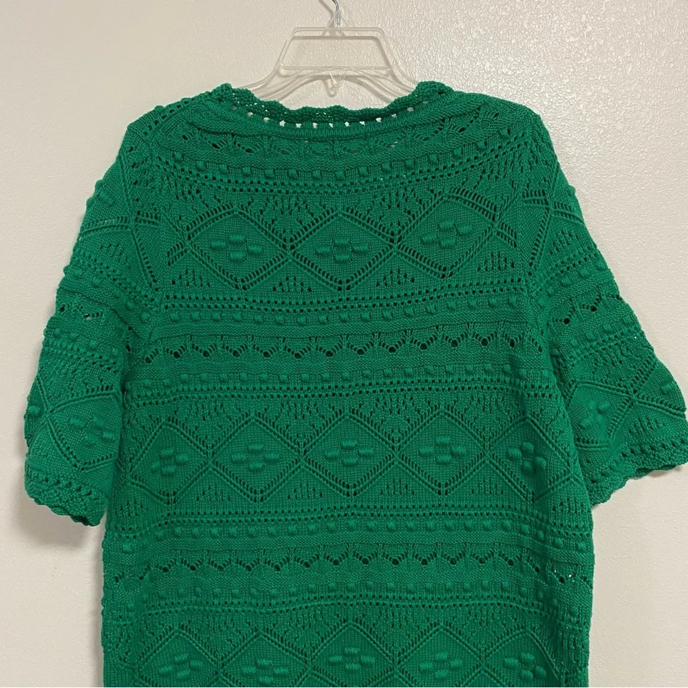 Boden Dress Women’s Size 12R Highland Green Claudia Textured Knit Dress - Picture 4 of 15
